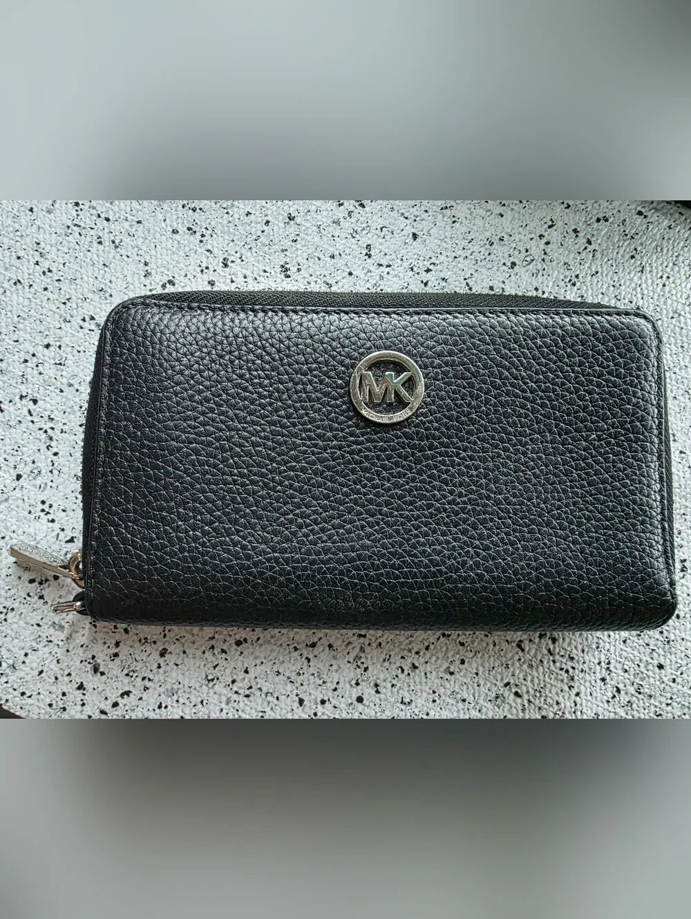 Michael Kors Black Pebbled Leather Wallet